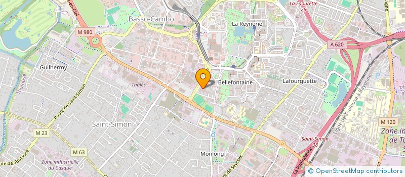 localisation de l'entreprise ASSOC CREAT CTRE NATIO ANIMAT  TOULOUSE