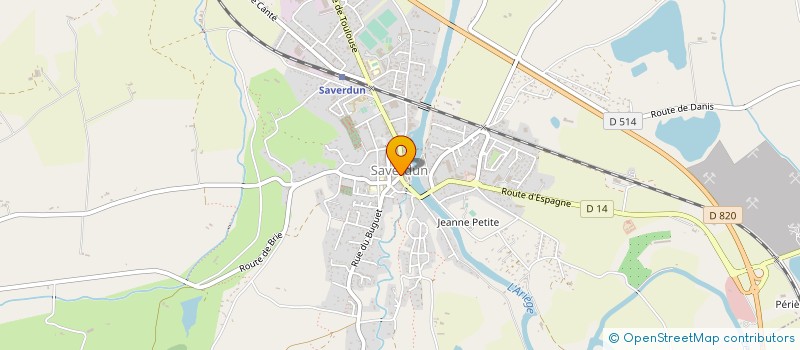 localisation de l'entreprise ASSOC CULTUELLE EGLISE REFORMEE SAVERDUN à SAVERDUN