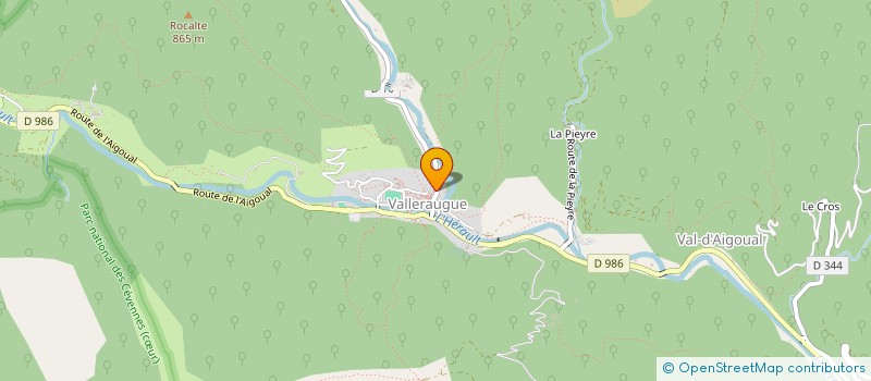 localisation de l'entreprise ASSOC CULTUR EGLISE METHODISTE EVANGELIQ  VAL-D'AIGOUAL