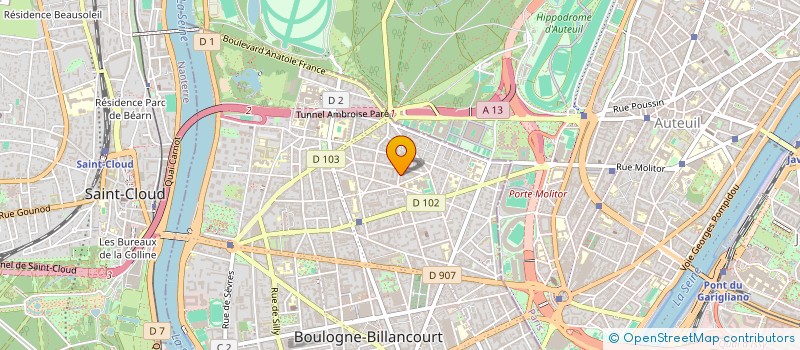 localisation de l'entreprise ASSOC CULTUR FRANCO ESPAGNOLE EN FRANCE à BOULOGNE-BILLANCOURT