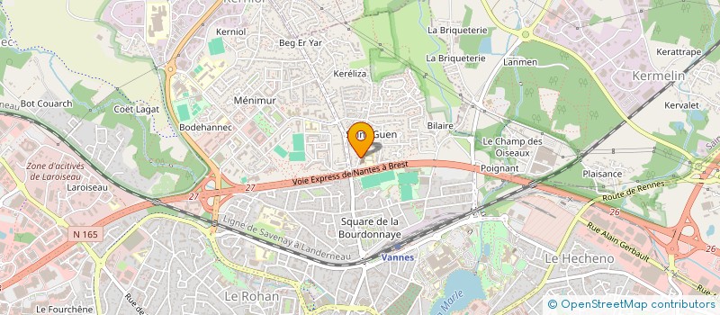 localisation de l'entreprise ASSOC CULTUR LOISIR SPORTIVE ECO ST GUEN à VANNES