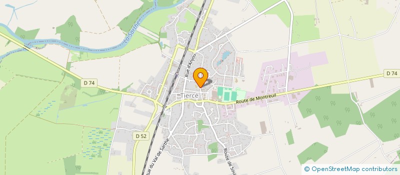 localisation de l'entreprise ASSOC CULTURELLE ET SOCIALE DE TIERCE ET DES ENVIRONS  TIERCE