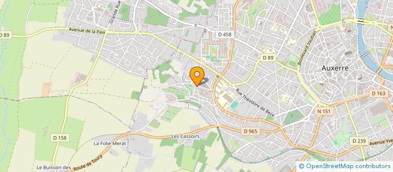 localisation de l'entreprise ASSOC CULTURELLE SPORTIVE JEUNESSE AUXERRE à AUXERRE