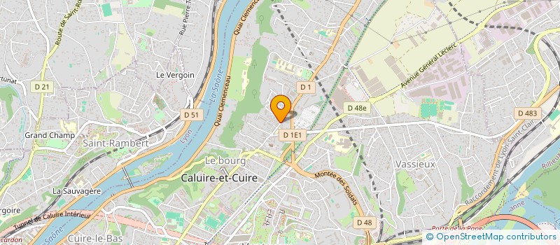 localisation de l'entreprise ASSOC DANSE CONTEMPORAINE à CALUIRE-ET-CUIRE