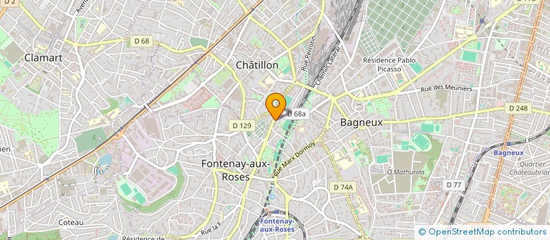 localisation de l'entreprise ASSOC DE BADMINTON DE CHATILLON à FONTENAY-AUX-ROSES