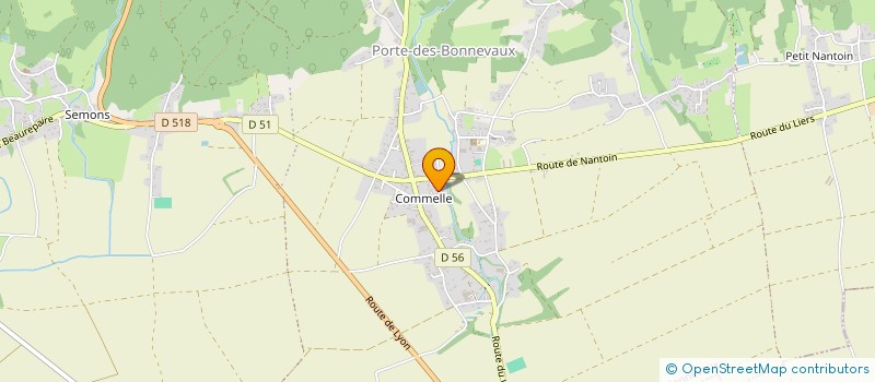 localisation de l'entreprise ASSOC DE GESTION RESTAURANT SCOLAIRE à PORTE-DES-BONNEVAUX