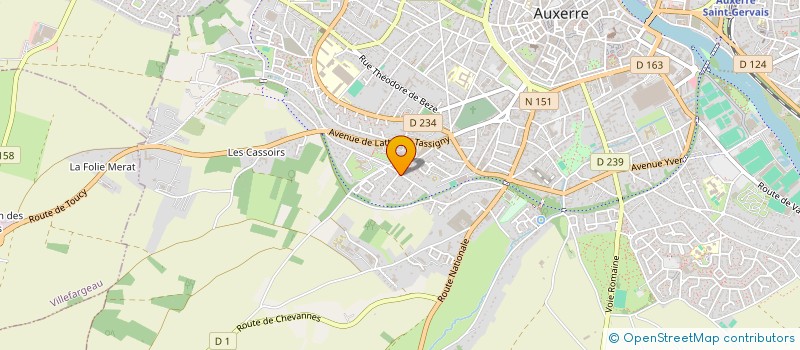 localisation de l'entreprise ASSOC DE HATHA YOGA DE L YONNE à AUXERRE