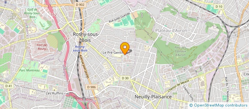 localisation de l'entreprise ASSOC DE L ARC EN CIEL à ROSNY-SOUS-BOIS