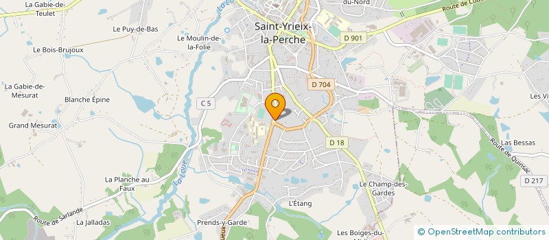 localisation de l'entreprise ASSOC DE L AUMONERIE à SAINT-YRIEIX-LA-PERCHE