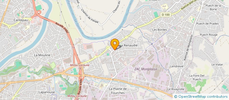 localisation de l'entreprise ASSOC DE REFLEXRION EN SOINS PALLIATIFS à ALBI