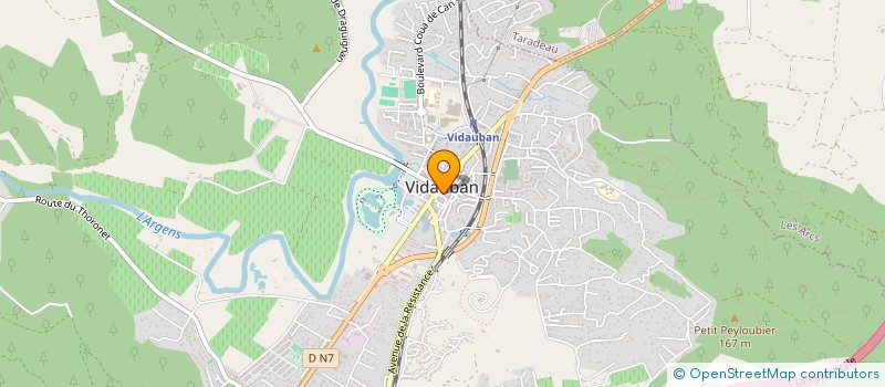 localisation de l'entreprise ASSOC DE RESTAURATION REHABILITATION SAUVEGARDE ET DE L'ENVIRONNEMENT VIDAUBANAIS  VIDAUBAN