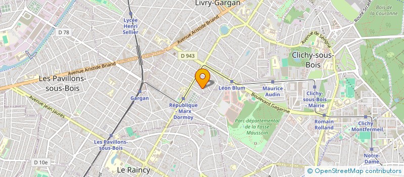 localisation de l'entreprise ASSOC DE SOLIDARTIE INTERNATIONALE & INITIATIVES ALTERNATIVES  LIVRY-GARGAN