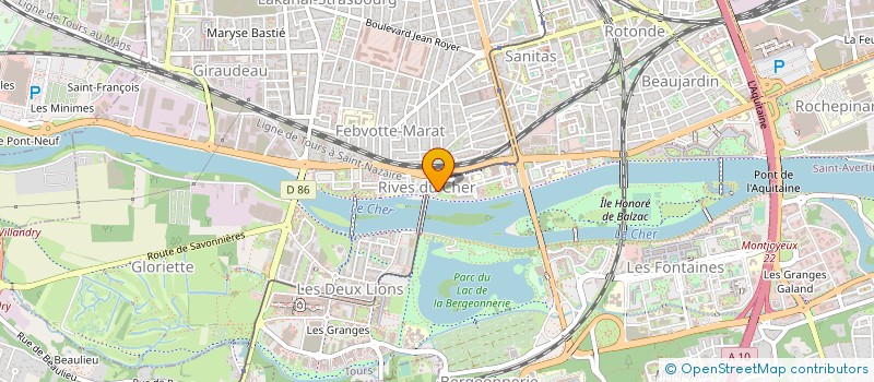 localisation de l'entreprise ASSOC DE TENNIS DU GRAND TOURS à TOURS