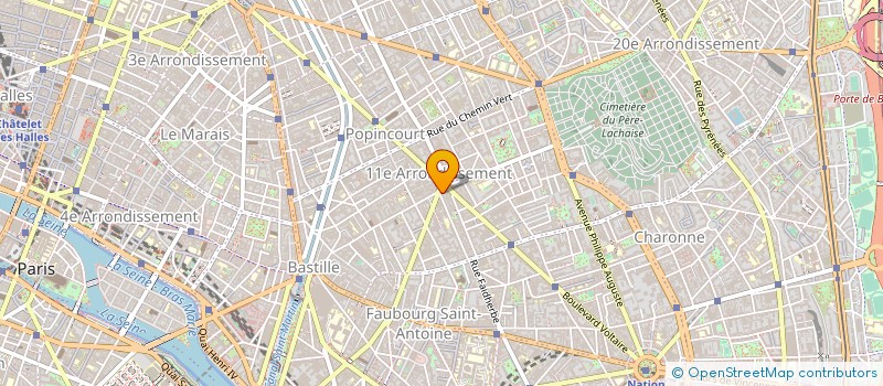localisation de l'entreprise ASSOC DEFENSE COMMERCANT QUARTIER ROQUET à PARIS