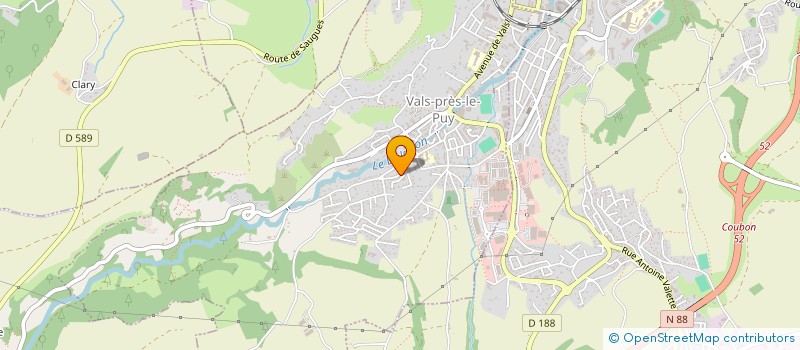 localisation de l'entreprise ASSOC DEFENSE COMMERCANTS DU C.COMM.GEAN  VALS-PRES-LE-PUY