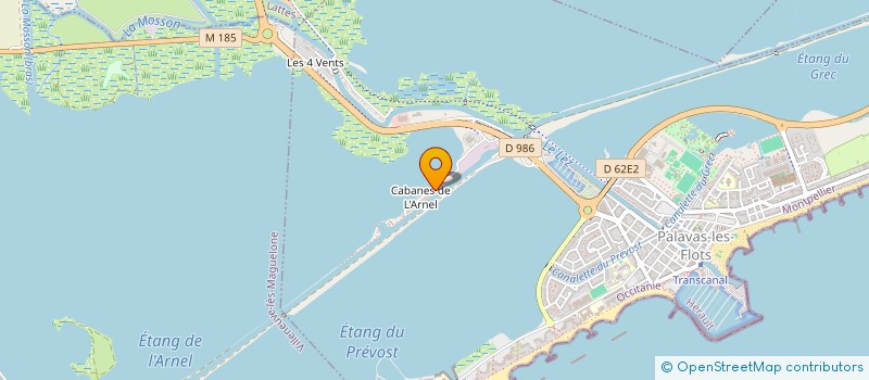 localisation de l'entreprise ASSOC DEFENSE DES CABAN ET ETANG ARNEL  PALAVAS-LES-FLOTS
