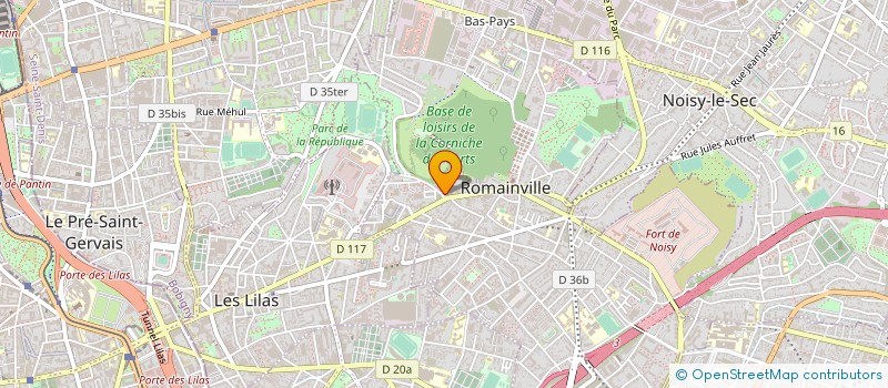 localisation de l'entreprise ASSOC DEFENSE LOCATAIRES MAISON RETRAITE  ROMAINVILLE