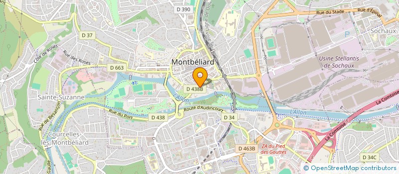 localisation de l'entreprise ASSOC DEMOULIN MARC ET BURGGRAF CH à MONTBELIARD
