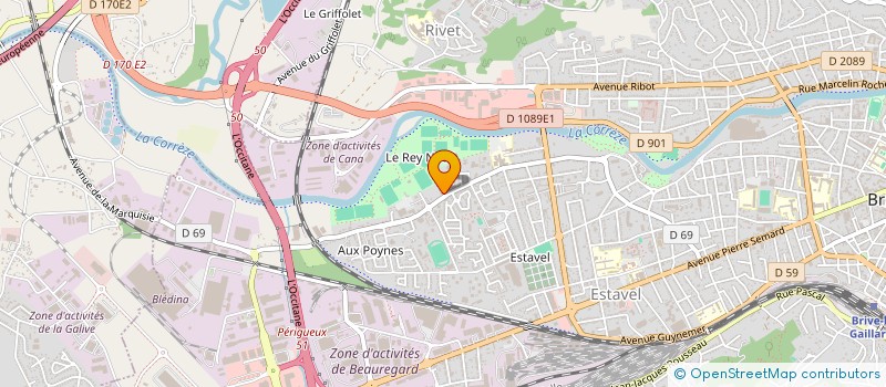 localisation de l'entreprise ASSOC DEP FAMILLE DU CHEMINOT CORREZE  BRIVE-LA-GAILLARDE