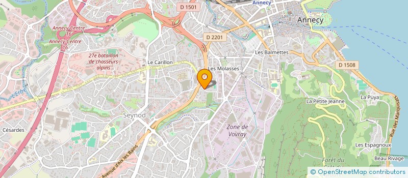 localisation de l'entreprise ASSOC DEPART CRT RESSOU PERS CERE LESEES à ANNECY