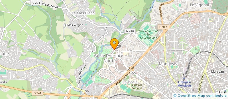 localisation de l'entreprise ASSOC DEPART FAMIL ACCUEIL & ASSIST MATE à LIMOGES