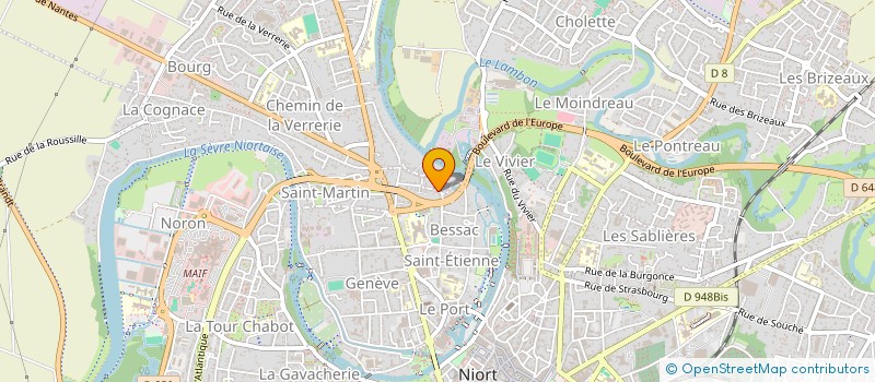 localisation de l'entreprise ASSOC.DEPART.FAMILLES ACCUEIL D'ENFANTS à NIORT