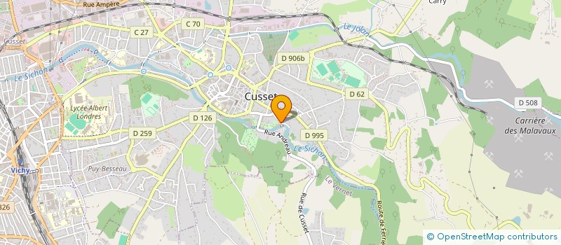 localisation de l'entreprise ASSOC. DEPARTEMENTALE DE DEVELOPPEMENT DES ACTIVITES POUR TOUS DE L'ALLIER  CUSSET