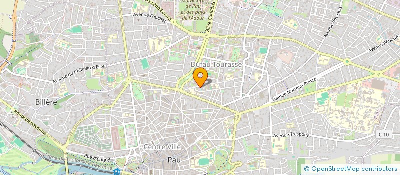 localisation de l'entreprise ASSOC DEPARTEMENTALE FRANCAS à PAU