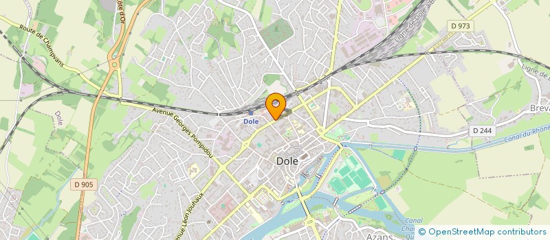 localisation de l'entreprise ASSOC DEPT INTERVENANTS EN ADDICTOLOGIE à DOLE