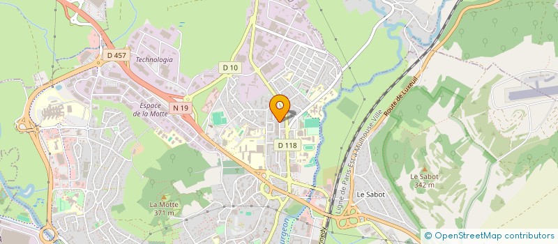 localisation de l'entreprise ASSOC DES ALGERIENS DE FRANCHE COMTE  VESOUL