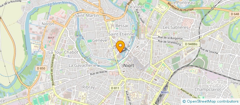 localisation de l'entreprise ASSOC DES AMIS D'AGRIPPA D'AUBIGNE  NIORT