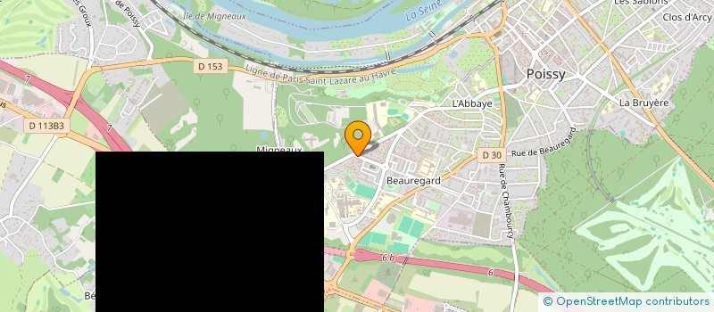 localisation de l'entreprise ASSOC DES AMIS DE BEAUREGARD  POISSY