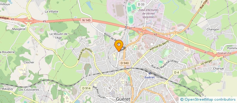 localisation de l'entreprise ASSOC DES AMIS DE L'ESPOIR à GUERET