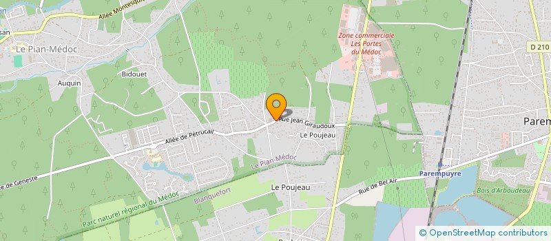 localisation de l'entreprise ASSOC DES AMIS DE PAUL HAGENMULLER  LE PIAN-MEDOC