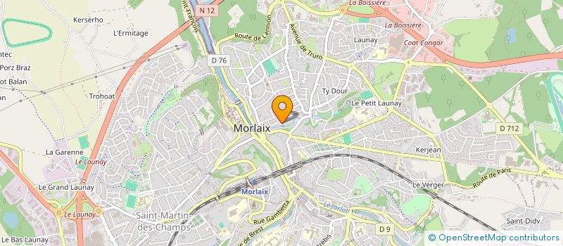 localisation de l'entreprise ASSOC DES AMIS DU CRAGOU à MORLAIX