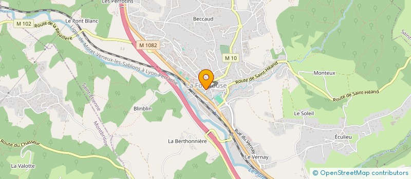 localisation de l'entreprise ASSOC DES ANIMATEURS EN GERONTOLOGIE LOIRE SUD  LA FOUILLOUSE