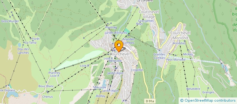 localisation de l'entreprise ASSOC DES CAVALIERS DU VAL VANOISE à COURCHEVEL
