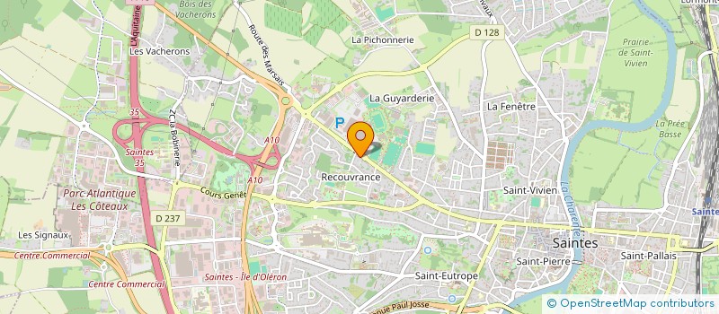 localisation de l'entreprise ASSOC DES COMMERCANTS à SAINTES