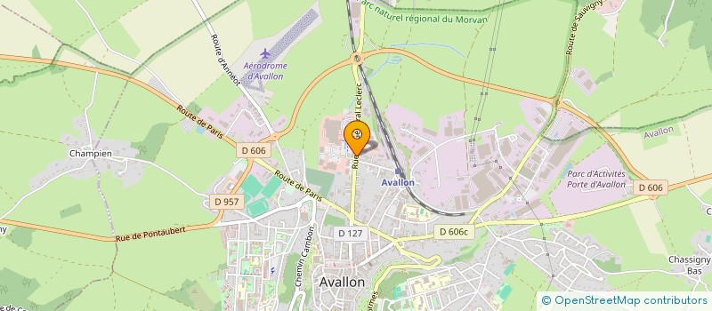 localisation de l'entreprise ASSOC.DES COMMERCANTS DU C.C.MAMMOUTH à AVALLON