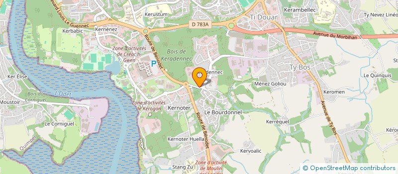 localisation de l'entreprise ASSOC DES DIRECTEURS ET RESPONSABLES DES HALLES A MAREE DE FRANCE à QUIMPER