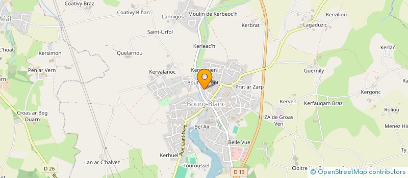 localisation de l'entreprise ASSOC DES ECOLES CATHOLIQUES à BOURG-BLANC