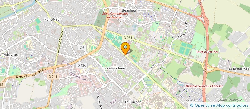 localisation de l'entreprise ASSOC DES ETUDIANTS DE L'U.F.R.A.P.S à POITIERS