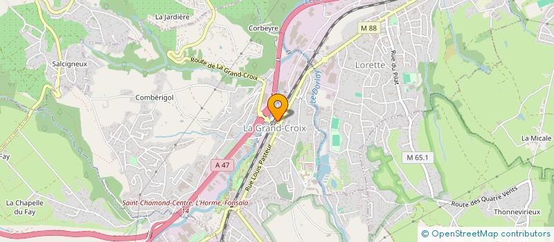 localisation de l'entreprise ASSOC DES FAMILLES ECOLE  LA GRAND-CROIX