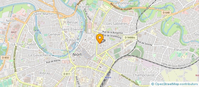 localisation de l'entreprise ASSOC DES GITES DE FRANCE ET DU TOURISME VERT EN DEUX SEVRES  NIORT