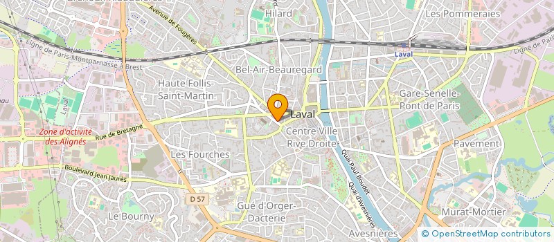 localisation de l'entreprise ASSOC DES JEUNES CREATEURS MAYENNAIS à LAVAL