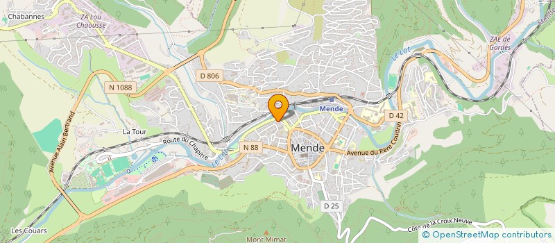 localisation de l'entreprise ASSOC.DES JEUNES PORTUGAIS DE LOZERE à MENDE