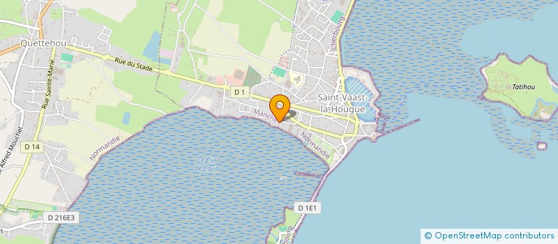 localisation de l'entreprise ASSOC DES MUSICIENS VALLEE AUX LOUPS  SAINT-VAAST-LA-HOUGUE