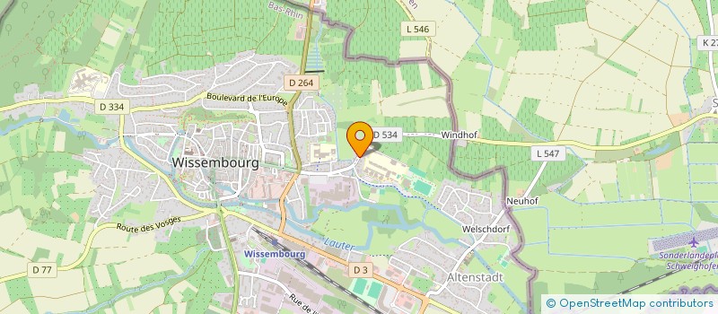 localisation de l'entreprise ASSOC DES OEUVRES SCOLAIRES  WISSEMBOURG