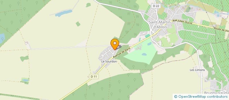 localisation de l'entreprise ASSOC DES ORPAILLEURS DE CHAMPAGNE  SAINT-MARTIN-D'ABLOIS