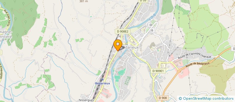 localisation de l'entreprise ASSOC DES PANTINS DE L ARC EN CIEL à BEDARIEUX
